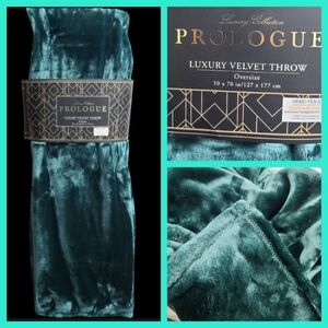 Thick Plush Luxury Velvet Oversized Throw Blanket Decor Dark Teal NEW